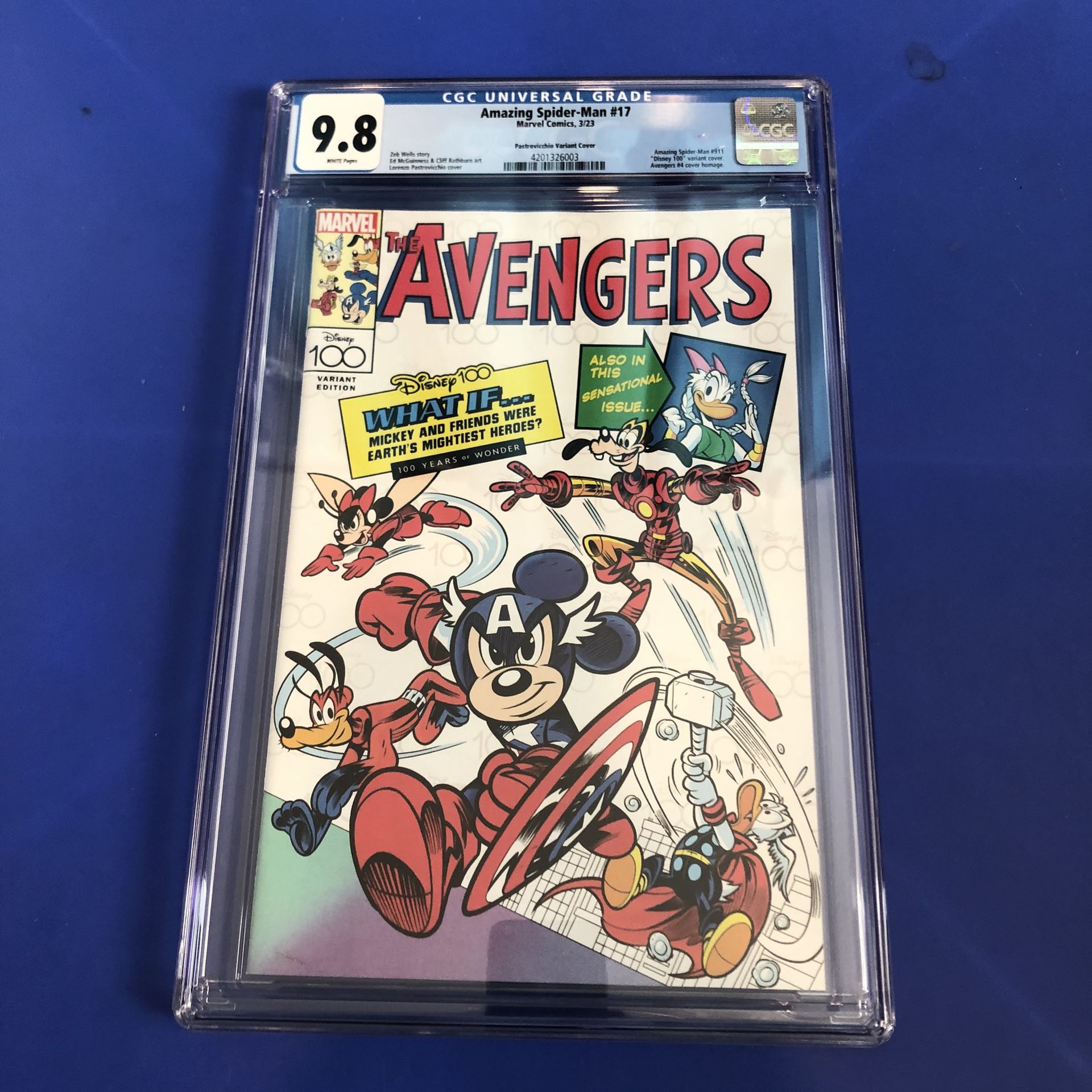 Amazing Spider Man #17 CGC 9.8 Pastrovicchio Disney 100 Variant Cover Comic 2023