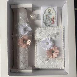 First communion Candle set Girls Velas Para primera Communion