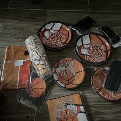 Basket Ball Party Supplies For 20 People Also Includes Goodie Bags Not Listed 
