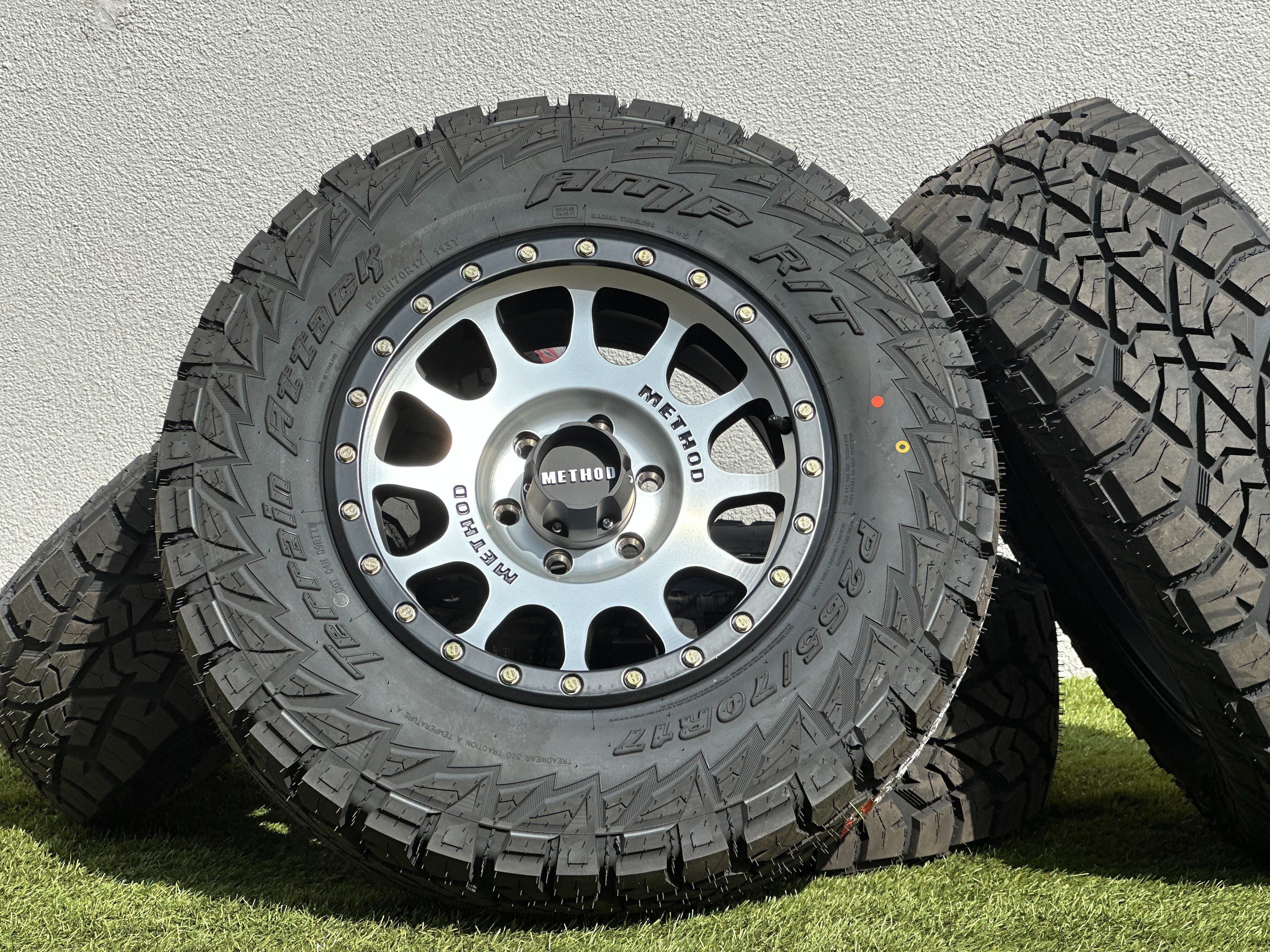 New 17" Method MR305 Rims 6x139.7 Toyota Tacoma Wheels 4Runner 31.5" Tires Tundra Lexus GX470 GX460