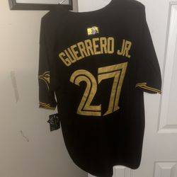 Nike Toronto Blue Jays Guerrero Jr. black jersey size L