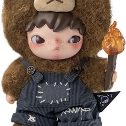 New POP MART Hirono Living Wild-Fight for Joy Plush Doll, 6.3 inches