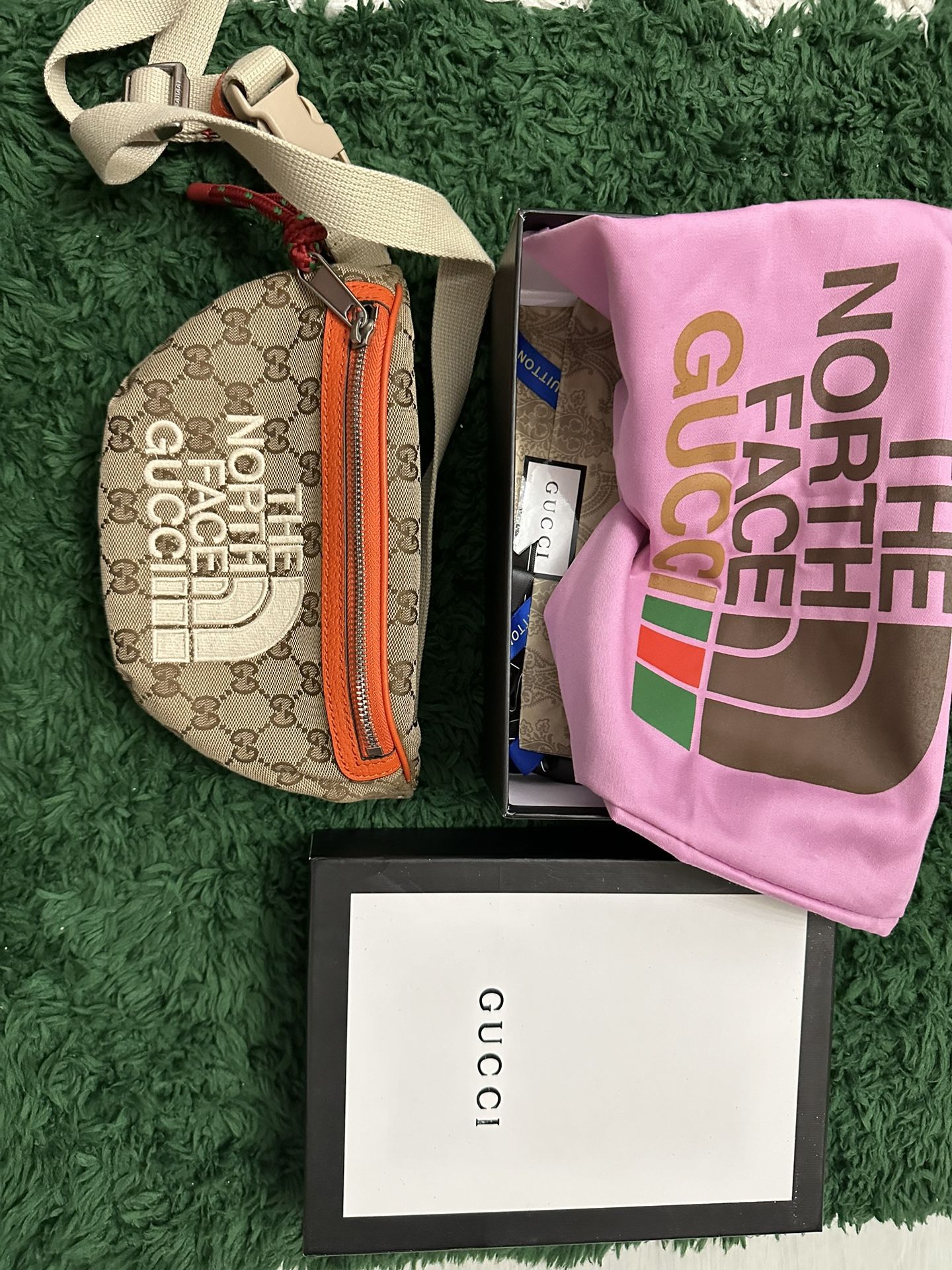 gucci northface belt bag