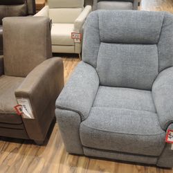 Fabric Power Recliner — Moto Motion (Gray) 0417M00066A4EH3PBW04