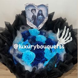 Corpse Bride Halloween Spooky Bouquet Baskets 