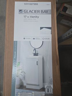 17inch bathroom vanity with sink and faucet