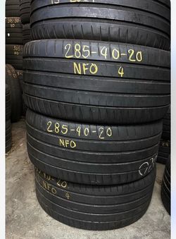 20” tires michelin 285/40/20 semi new with free installation $80 each