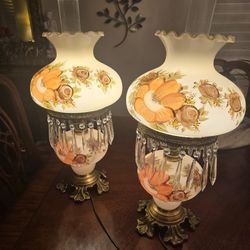 Early American LG Wright Hurricane Lamps