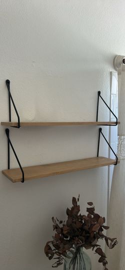TARGET Set of 2 Floating Wood Wall Shelves