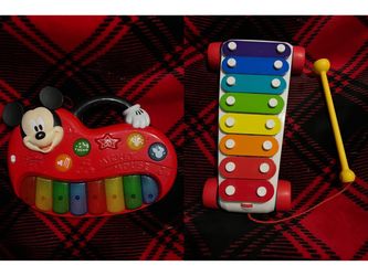 Mickey Mouse Piano & Fisher-Price Xylophone Bundle