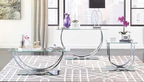 Coffee Table Or Sofa Table In Glass/chrome 