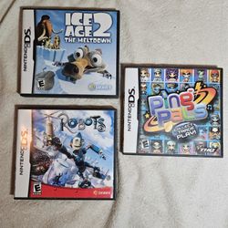 Nintendo DS Games Bundle (Ice Age 2, Robots, Ping Pals