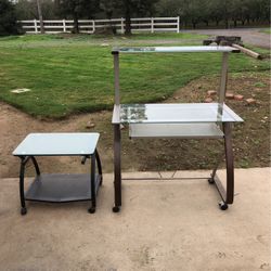 Computer And Printer Table  Like New   