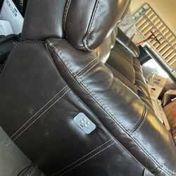 Reclinable Leather Couch