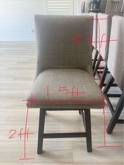 Gray Upholstered Counter Height Bar Stools