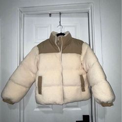 Beige Sherpa Jacket