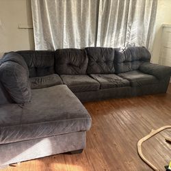 Grey sectional couch