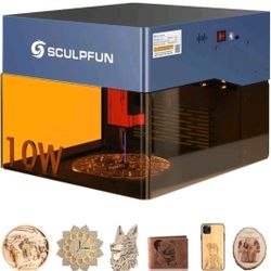 NIB Sculpfun Icube 10W Portable Laser W/air Assist And More