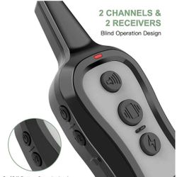 Dog Training Collar with 2800Ft Remote, Peteme Rechargeable Dog Shock Collar Waterproof with Beep, Vibration, Adjustable Shock Levels for Small Medium