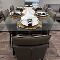 Modern Dining Table Set With 6 Chairs