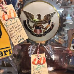 Vintage U.S. Eagle Grill Badge