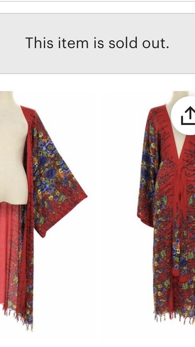 Large red kimono / Robe From Malaysia NEW