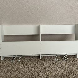 Wall Mount Shelf With Hooks