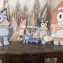 Bluey,  Bingo and Family Stand Up Party Decorations