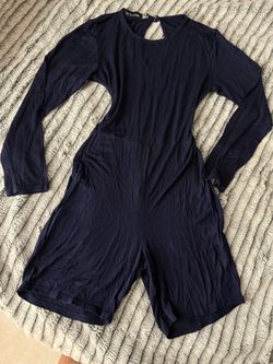Navy Blue Romper