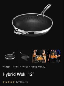 12” hybrid Hexclad wok