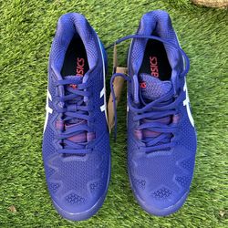 ASICS GEL- RESOLUTION 8 blue and white tennis shoes #tennis #golf