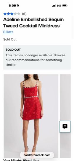 Elliatt Adeline Sequin Tweed Cocktail Minidress