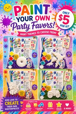Children's paint kits are $5 each