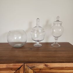 3 Glass Containers