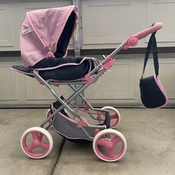Hauck Classic Julia Navy and Pink Toy Doll Pram