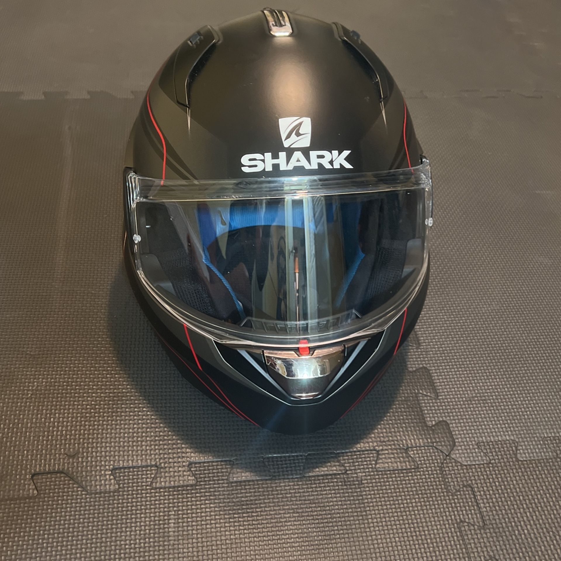 Motorcycle Helmet Shark Evo-One 2 XL Black & Red Convertible Full-Half