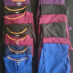 6 Sets of WOMEN'S SCRUBS (USED) and One Extra Top