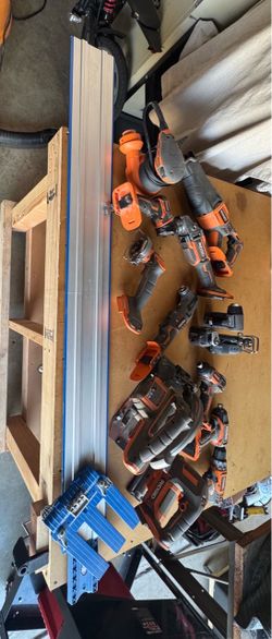 Rigid Power tool set with track saw $500 for all with batteries and charger!!!