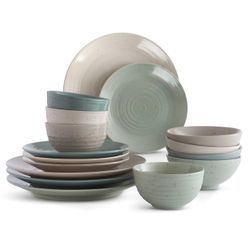Sango Siterra Artist's Blend 16-Piece Stoneware Dinnerware Set