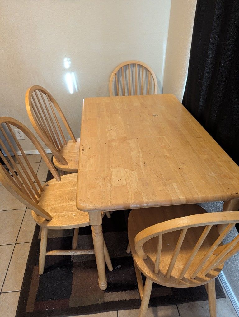 Wooden Table And Chairs