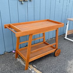 Eucalyptus Wood Bar Outdoor Cart