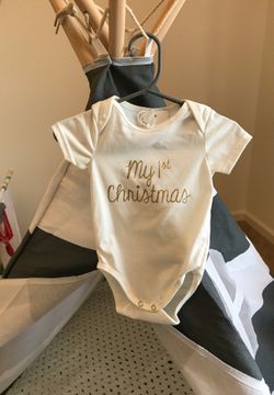 Baby girl onesie 1st Christmas
