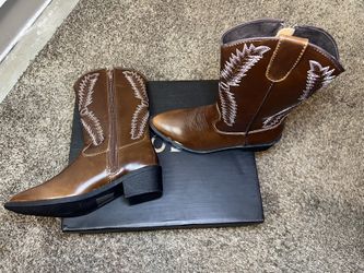 Faux Leather Cowgirl Boots