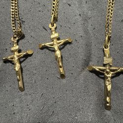 Set of 3 chains with pendants Jesus sell together read the listing please