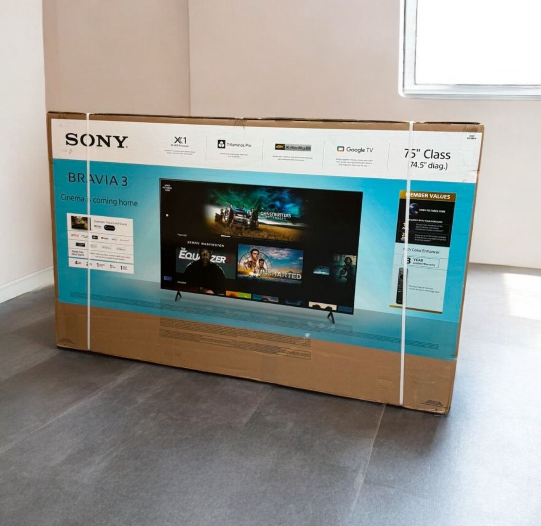 75 “ Sony Smart 4K BRAVIA 3 HDR TV