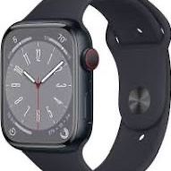 Iwatch 8 45mm Black Cellular and GPS with NEW black Band AND  Free Stainless Steel Watch Band