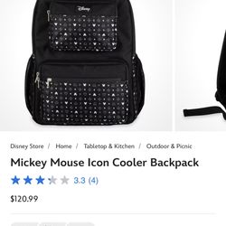 Disney Mickey Mouse Backpack With Cooler Pocket