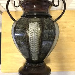 Large, Multi-toned, Shiny, Metal Vase