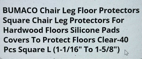 Chair leg floor protectors