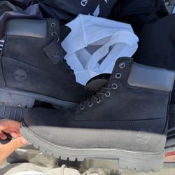 Black Timberlands Size 10